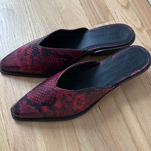 ASOS snake skin mules size 9